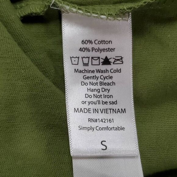 LulaRoe Small Devon Green Top, NWT - Picture 7 of 8